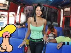 CULIONEROS - Young Colombian Babe Boards A Bus & Gets Fucked