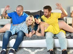 Kate Bloom & Jewelz Blu Get Their Booties Spanked And Pussies Drilled By Step Dads - DaughterSwap