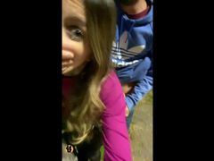 Fucked Argentinian girl in the street after concert and gets a cum facial | Public sex
