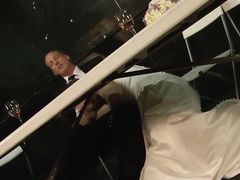 The best man goes at it with the bride